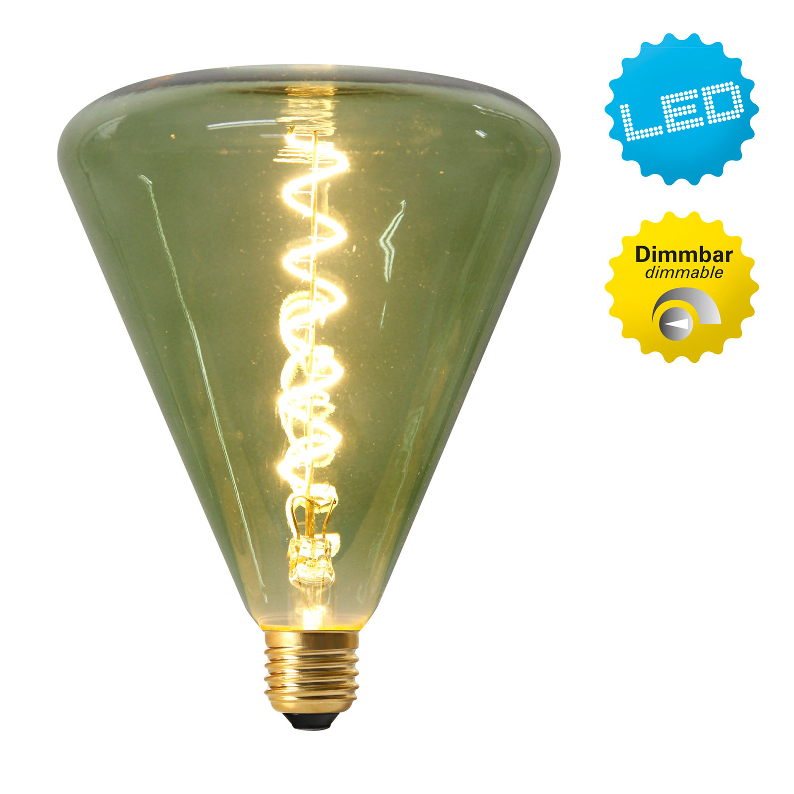 LED-globe-lamppu E27 4W 2 200 K, vihreä sävy