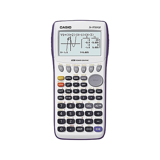 Casio FX-9750GII 10-Digit Graphing Calculator, White