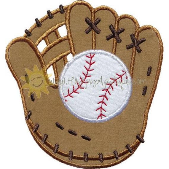 Personalized Baseball Softball Glove With Ball Monogram Applique Shirt Or Bodysuit Girl Boy