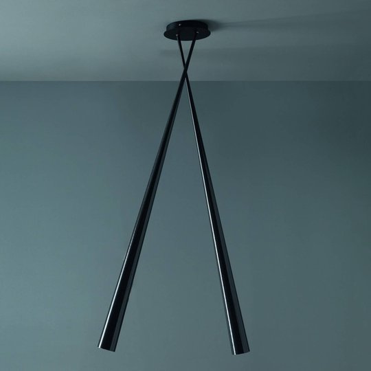 Drink Bicono -design-LED-riippuvalo, musta 127 cm