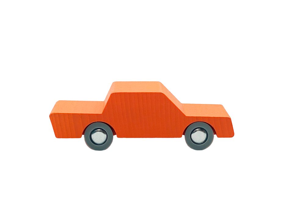 Waytoplay - Back and Forth Wooden Car - Orange
