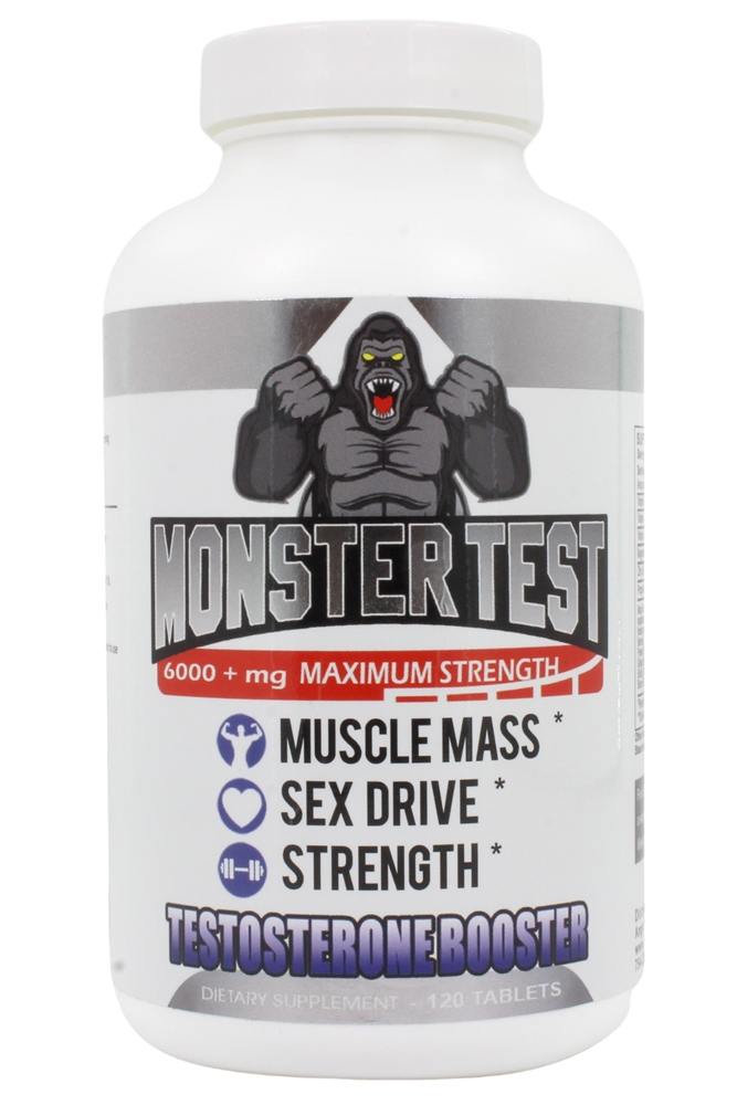 Angry Supplements - Monster Test Testosterone Booster Maximum Strength 6000 mg. - 120 Tablets