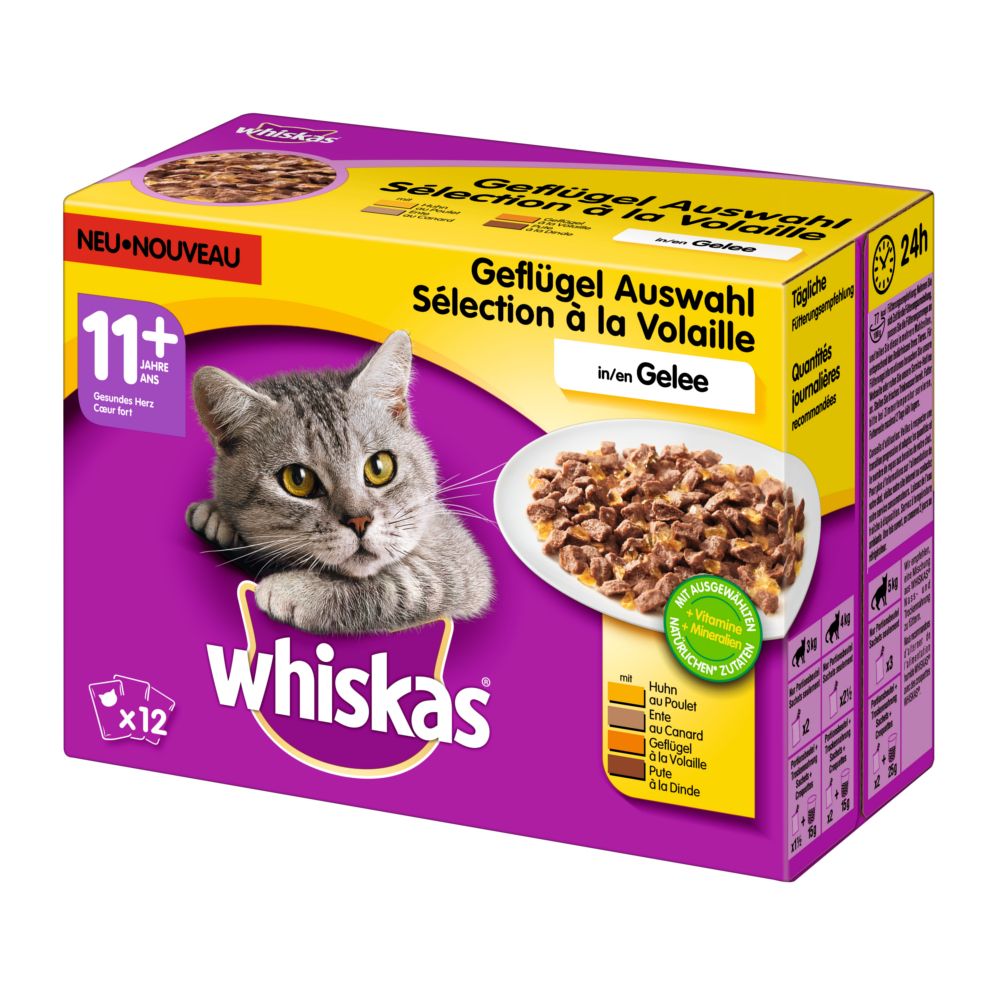 Whiskas 11+ Senior Pouches in Jelly - Saver Pack: 96 x 100g Fish Selection