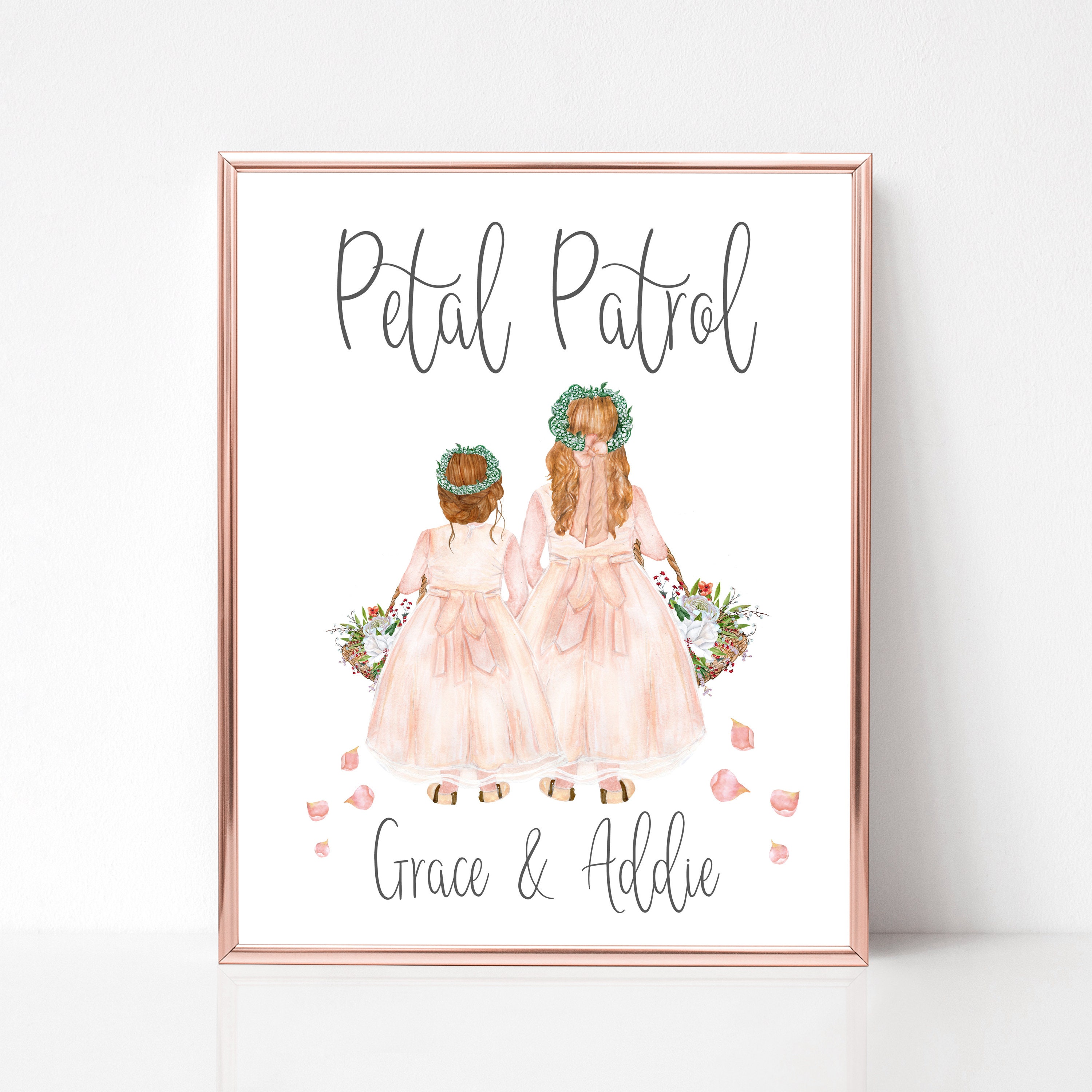 Personalized Flower Girl Gift, Petal Patrol Print, Will You Be My Girl, Proposal