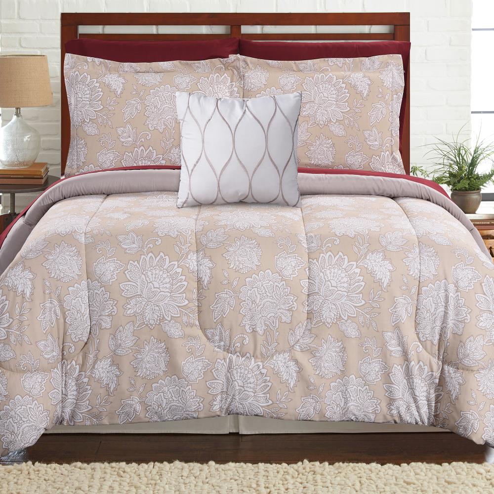 Amrapur Overseas Reversible complete bed set Multi Multi Reversible Twin Comforter (Blend with Polyester Fill) | 4BDSTPRTG-PST-TN