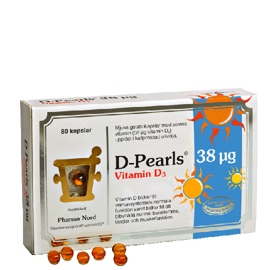 D-Pearls Vitamin D3, 80 kapslar