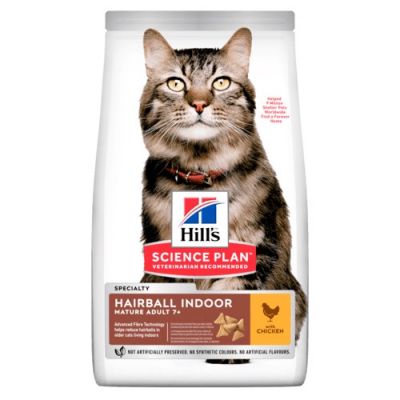 Hill's Science Plan Mature Adult Hairball & Indoor Chicken - Economy Pack: 2 x 1.5kg
