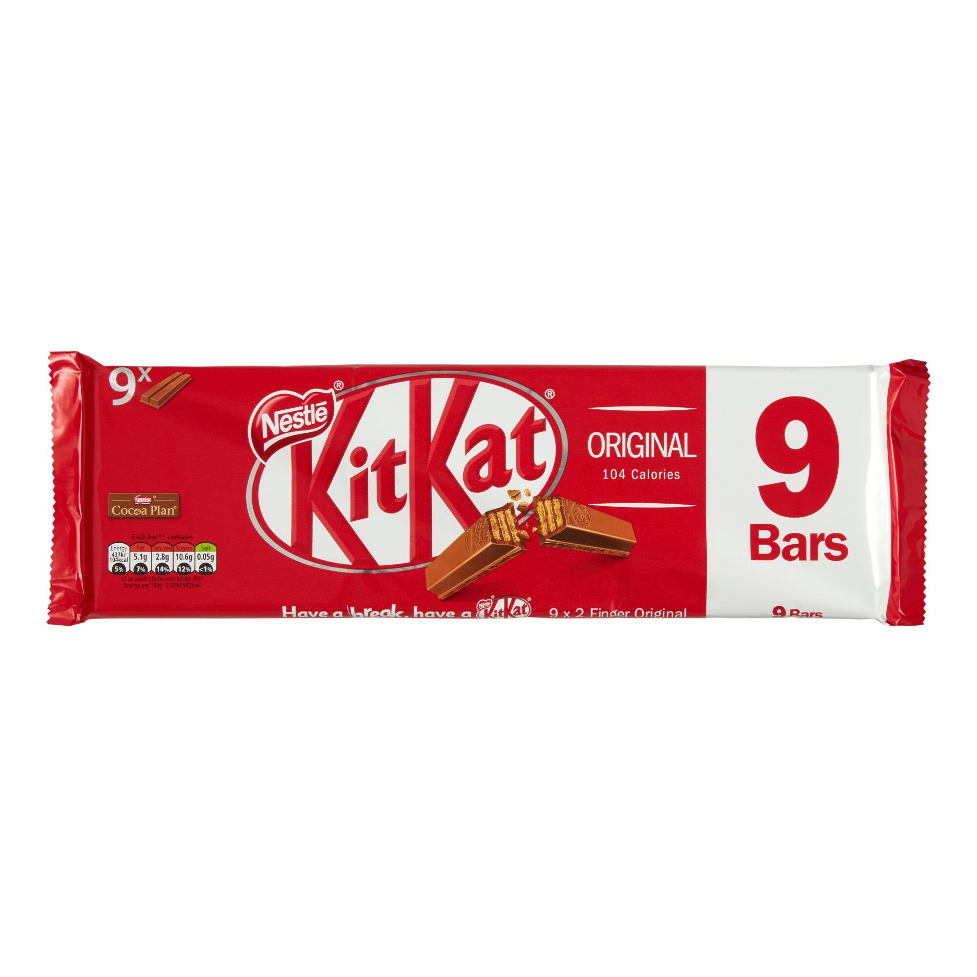 Nestle Kit Kat Original Chocolate Wafer Bars 9 Piece by World Market