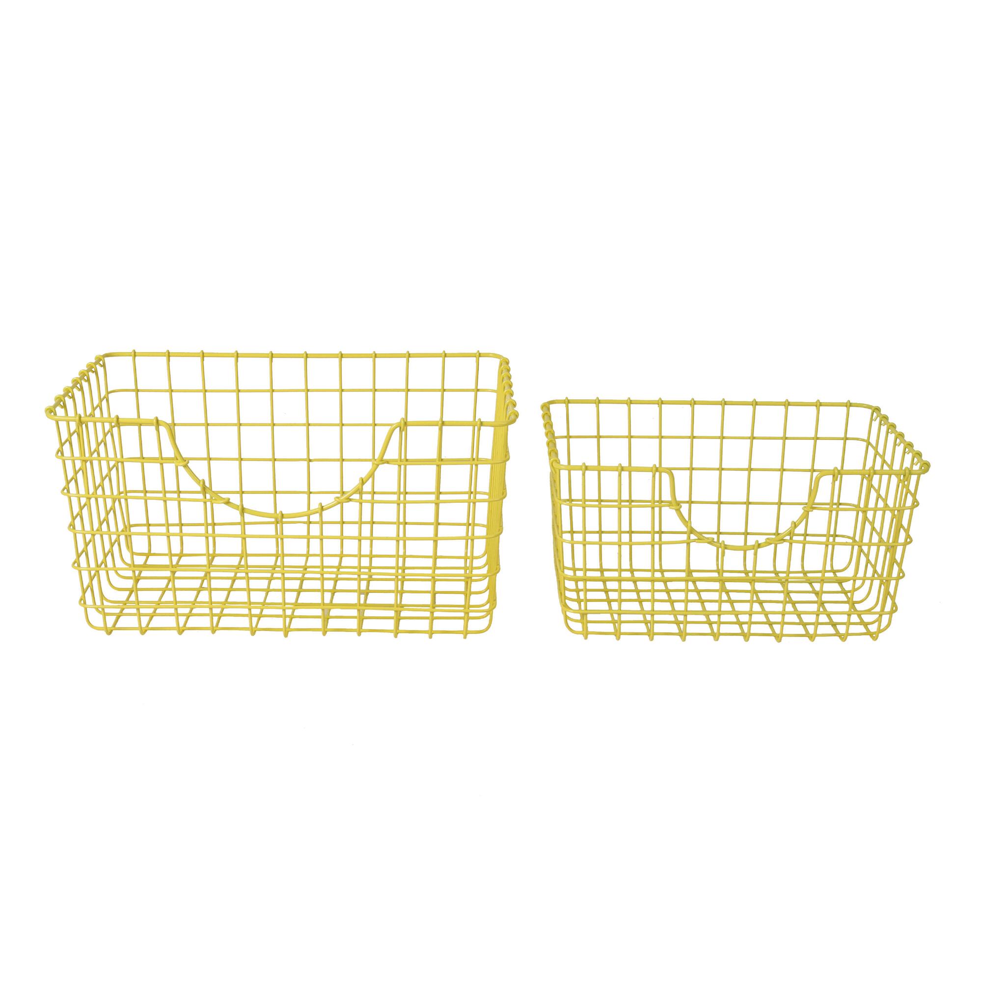 Yellow Wire Wilson Storage Basket - Metal - Small by World Market