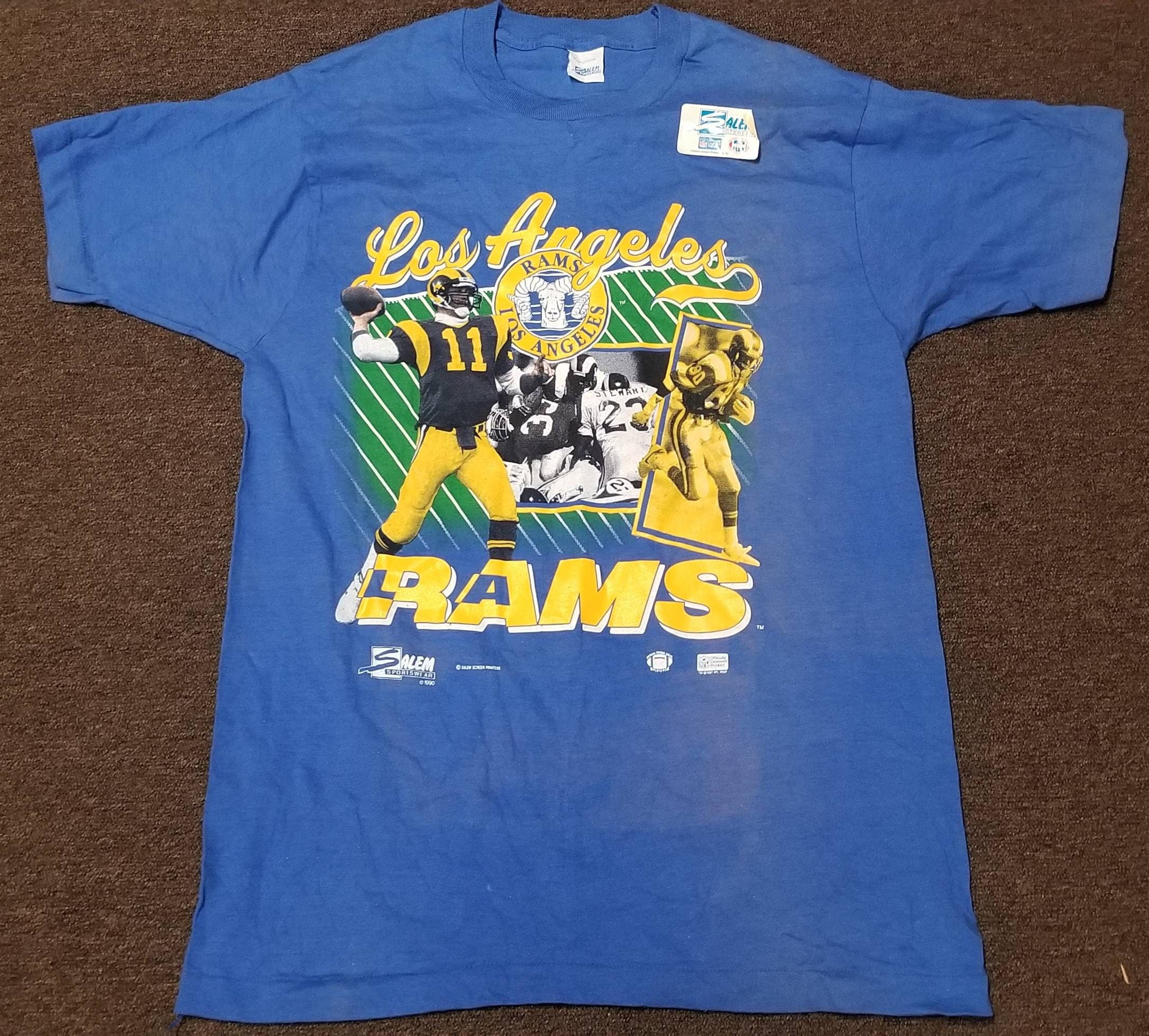 New Original Medium La Rams Shirt , 1990S Shirt, Vintage Nfl Los Angeles Rams Vintage