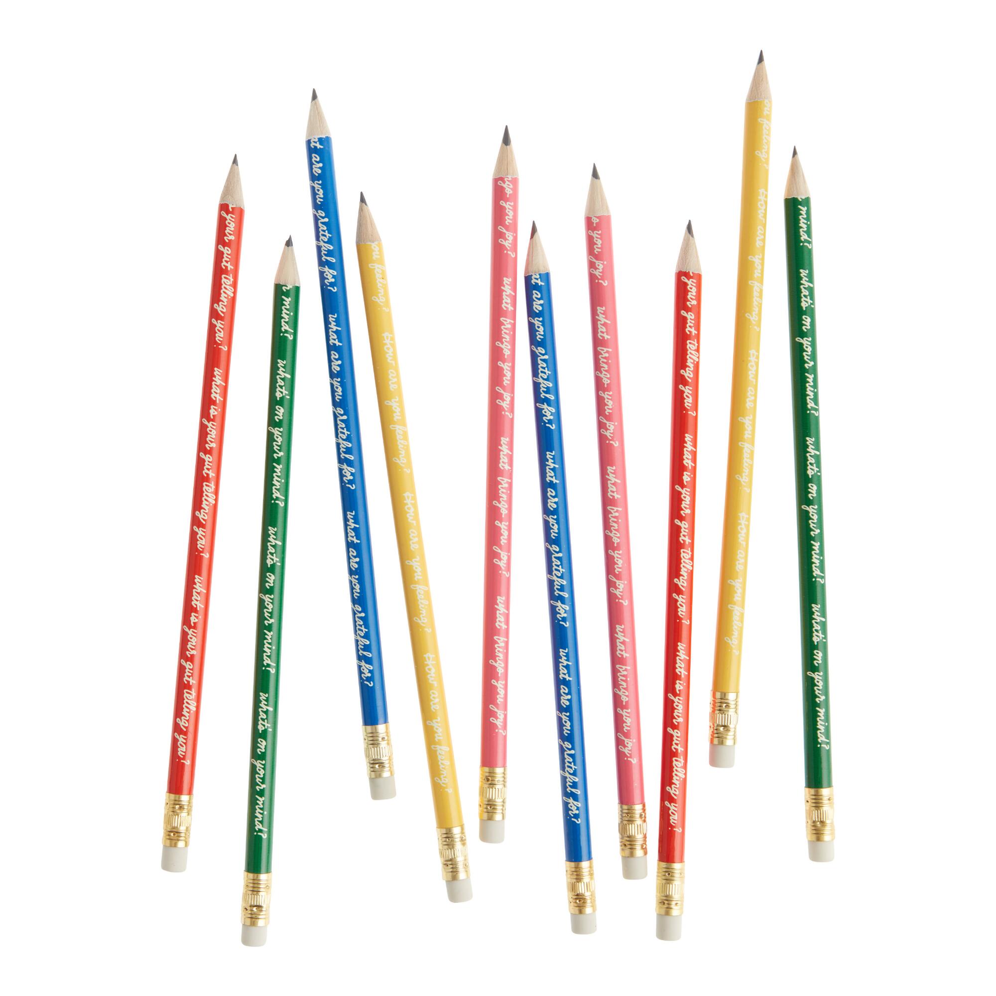 Ban.do How Are You Feeling Pencils 10 Pack: Multi - Wood by World Market