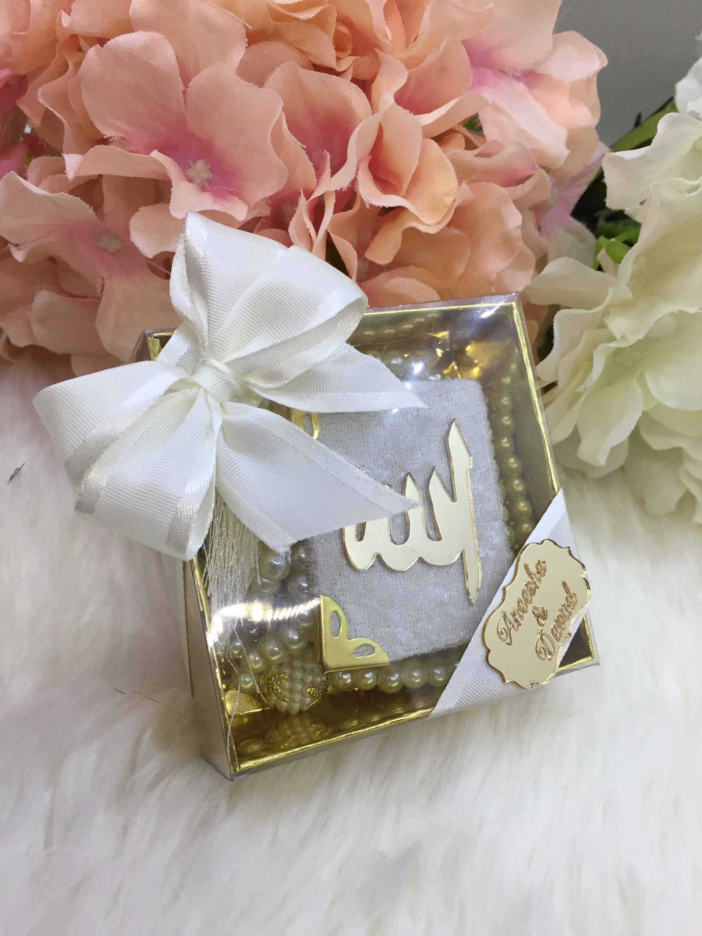 Ramadan Mubarak. Eid Gif, Islamic Wedding Mini Quran Book Gift Set Muslim Baby Tasbeeh Favor Shower Party Favors Graduation