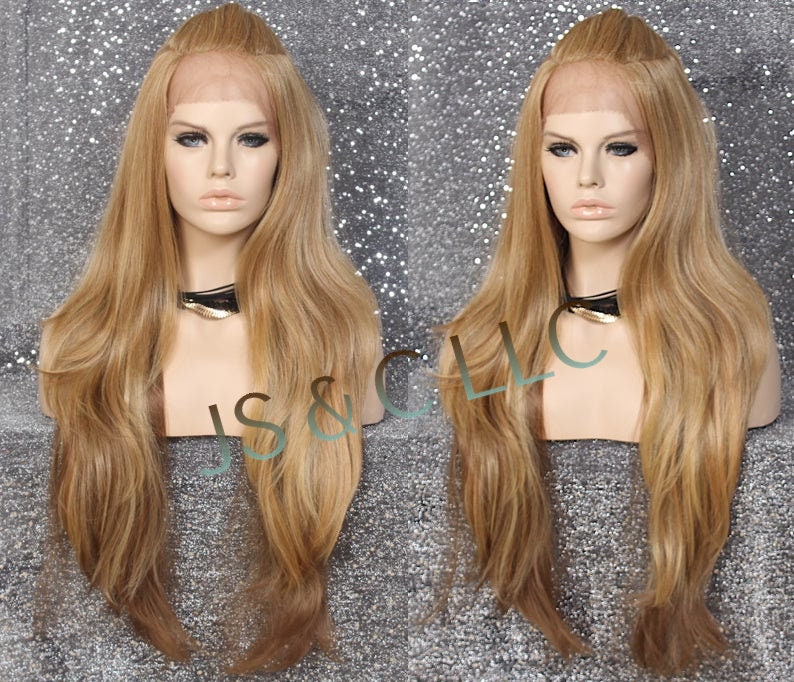 Fun Extra Long Human Hair Blend Lace Front Wig Blonde Mix Top Pony Wrapped Theather Cosplay Drag Cancer Alopecia