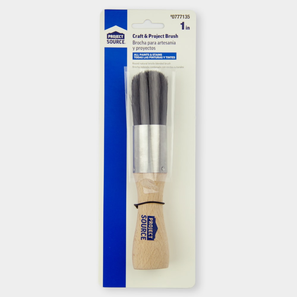 Blue Hawk Natural Bristle- Polyester Blend Round Paint Brush Stainless Steel | LPS-24