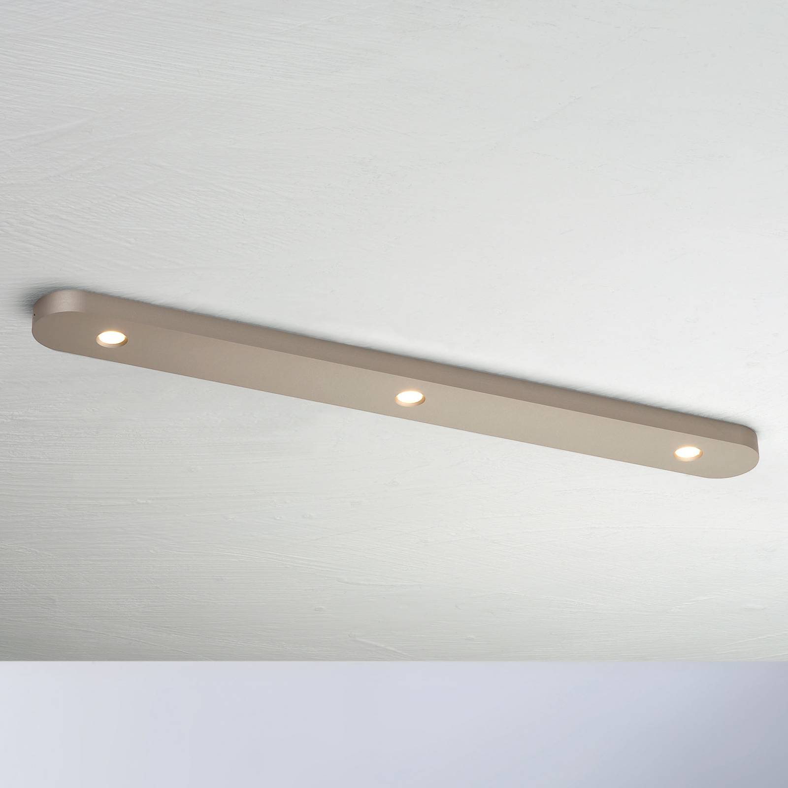 Bopp Close LED-kattovalaisin, 3-lamppuinen, taupe