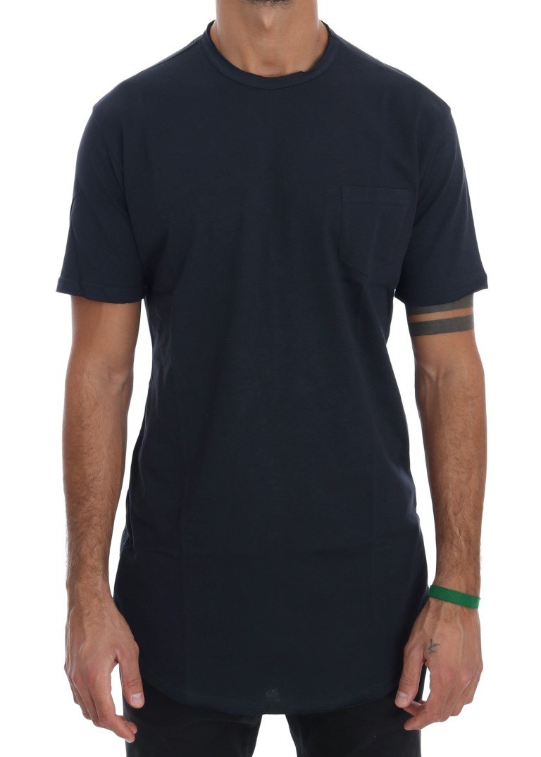 Daniele Alessandrini Men's Cotton Crewneck T-Shirt Blue TSH1323 - S