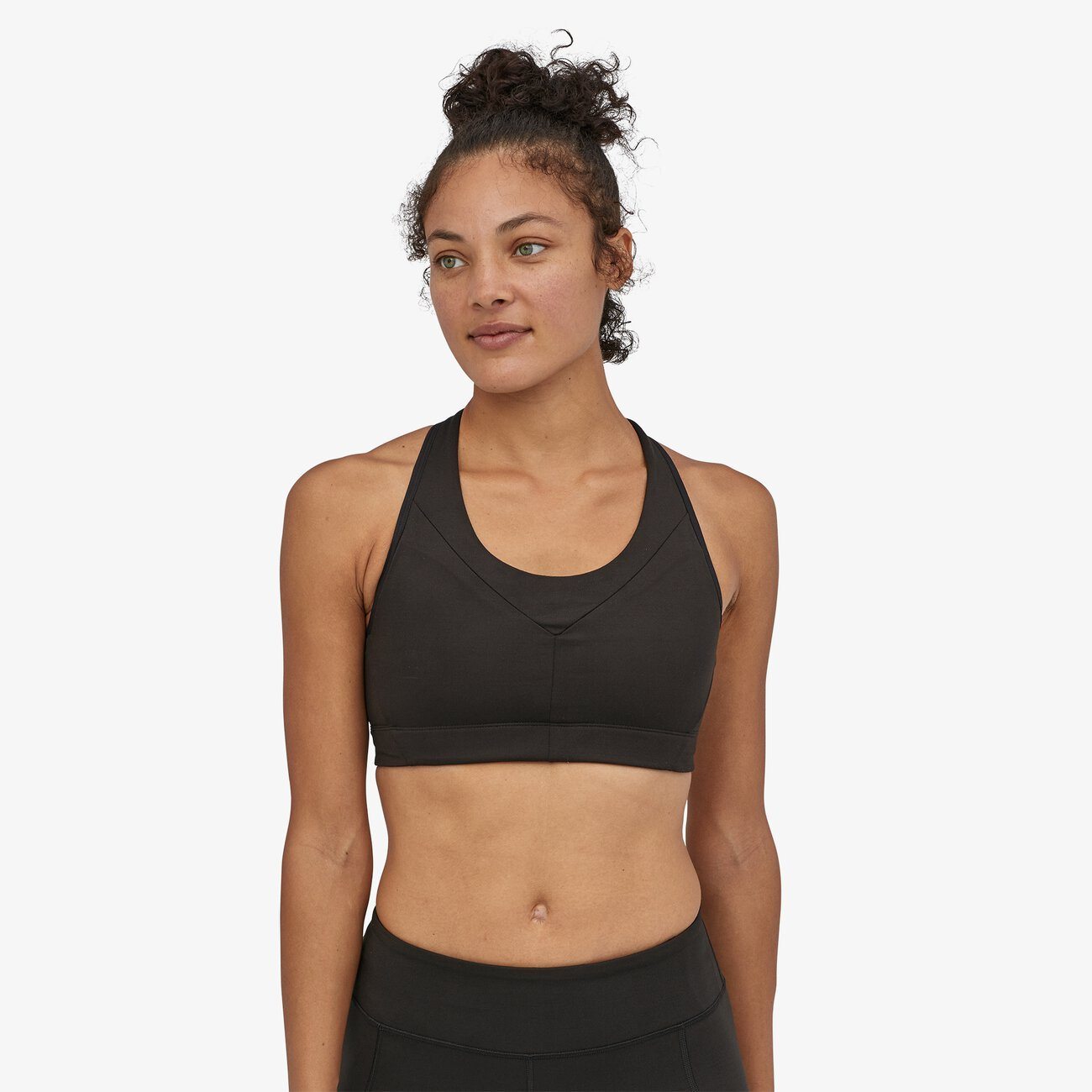 Patagonia Women's Wild Trails Sports Bra - Recycled Polyester, Black / XS