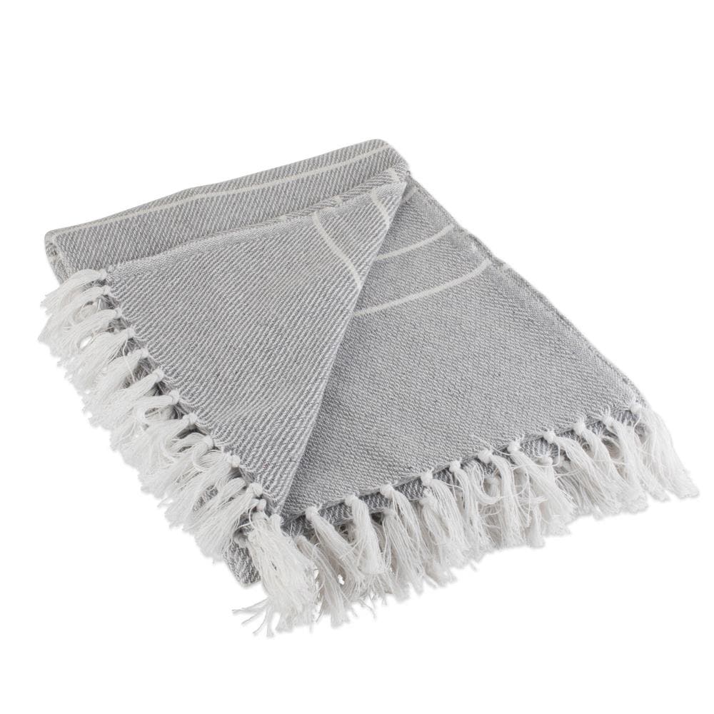 DII Gray and White 50-in x 60-in Blend Throw in Black | CAMZ10380