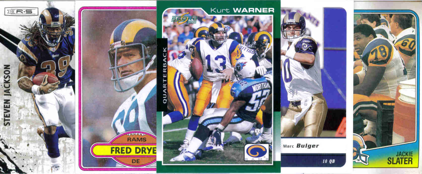 st. Louis/Los Angeles Rams Football Team Lot - 200 Assorted Cards