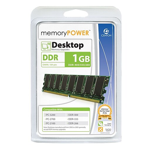 Centon Desktop Memory Module PC3200 (400MHz) DDR DIMM, 1GB
