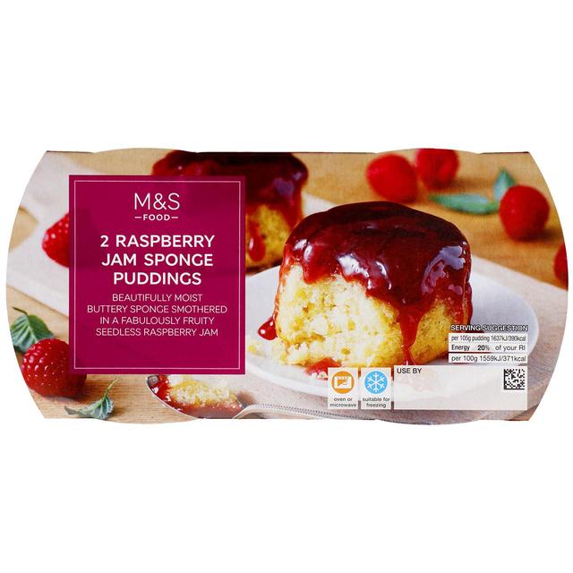M&S Raspberry Jam Sponge Puddings