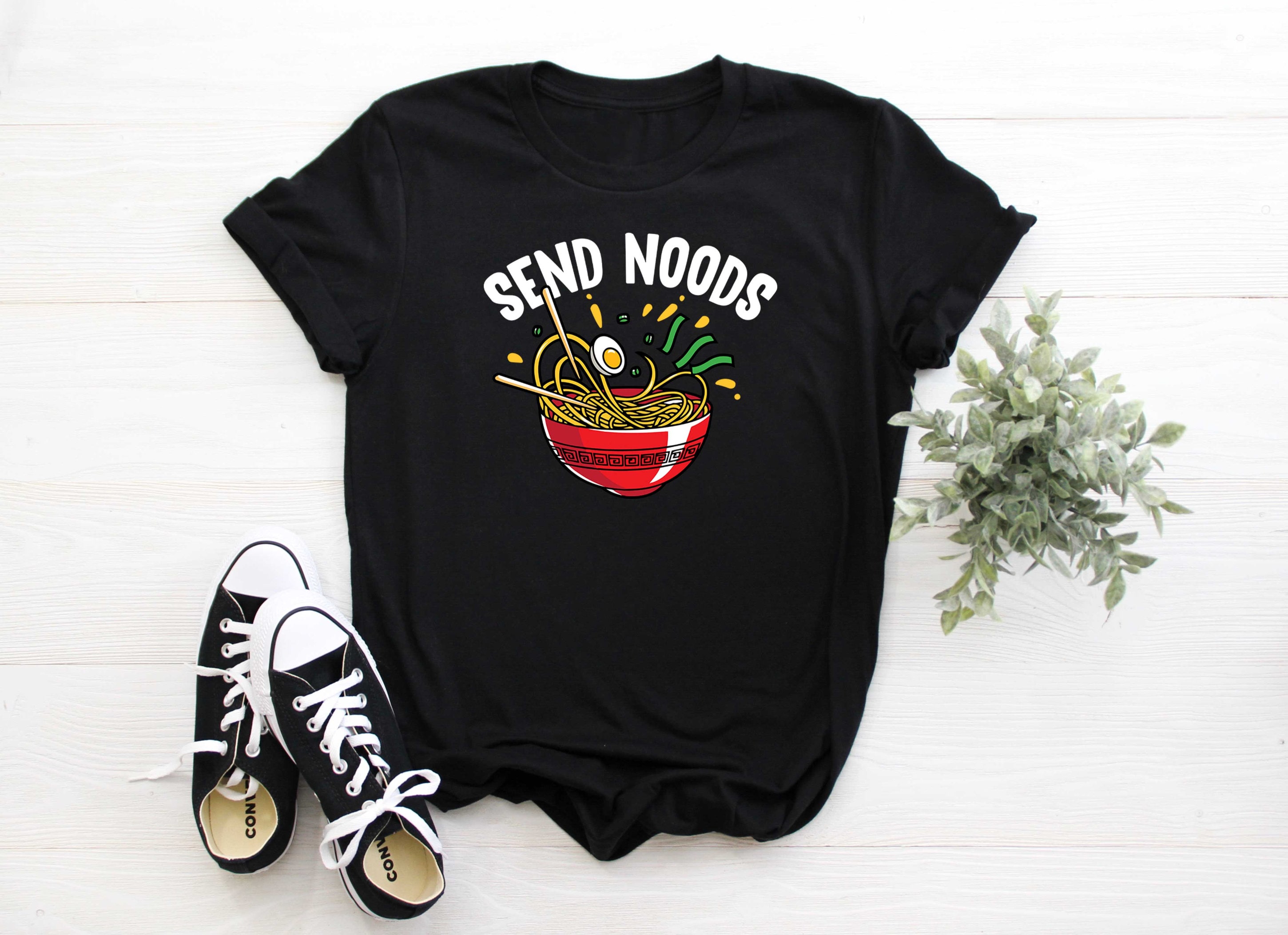 Send Noods Funny Pho Ramen Lover Soup Noodle Party Outfit T-Shirt