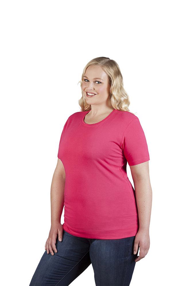 Bio T-Shirt Plus Size Damen, Pink, XXXL
