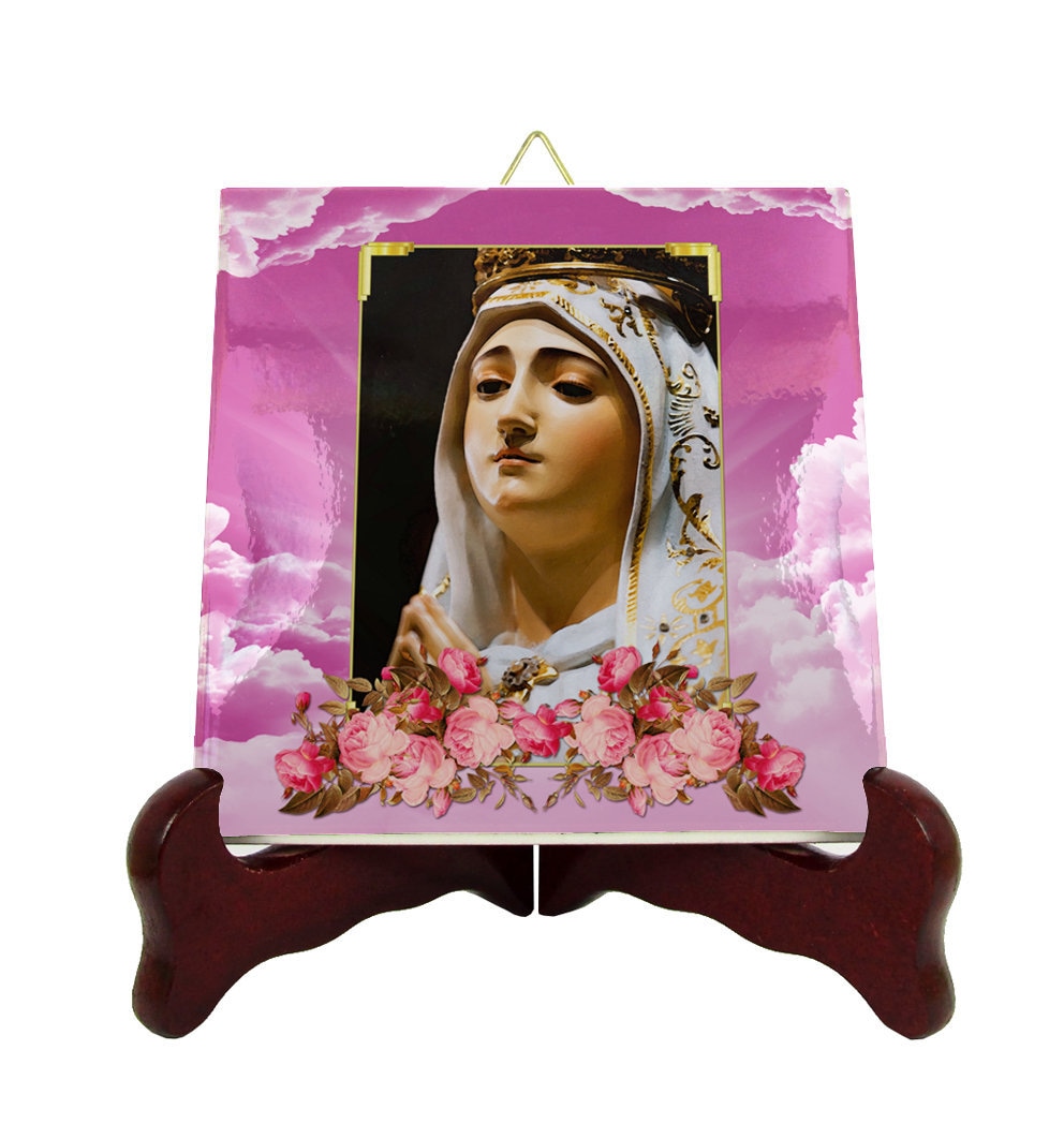 Our Lady Of Fatima - Catholic Icon On Tile Virgin Mary Icons Gifts Religious Art Catholicism
