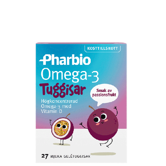 Omega-3 Barn Passionsfrukt, 27 tuggkapslar
