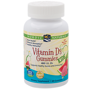 Vitamin D3 Gummies for Kid's - Supports Healthy Bones & Immunity - Watermelon (60 Gummies)