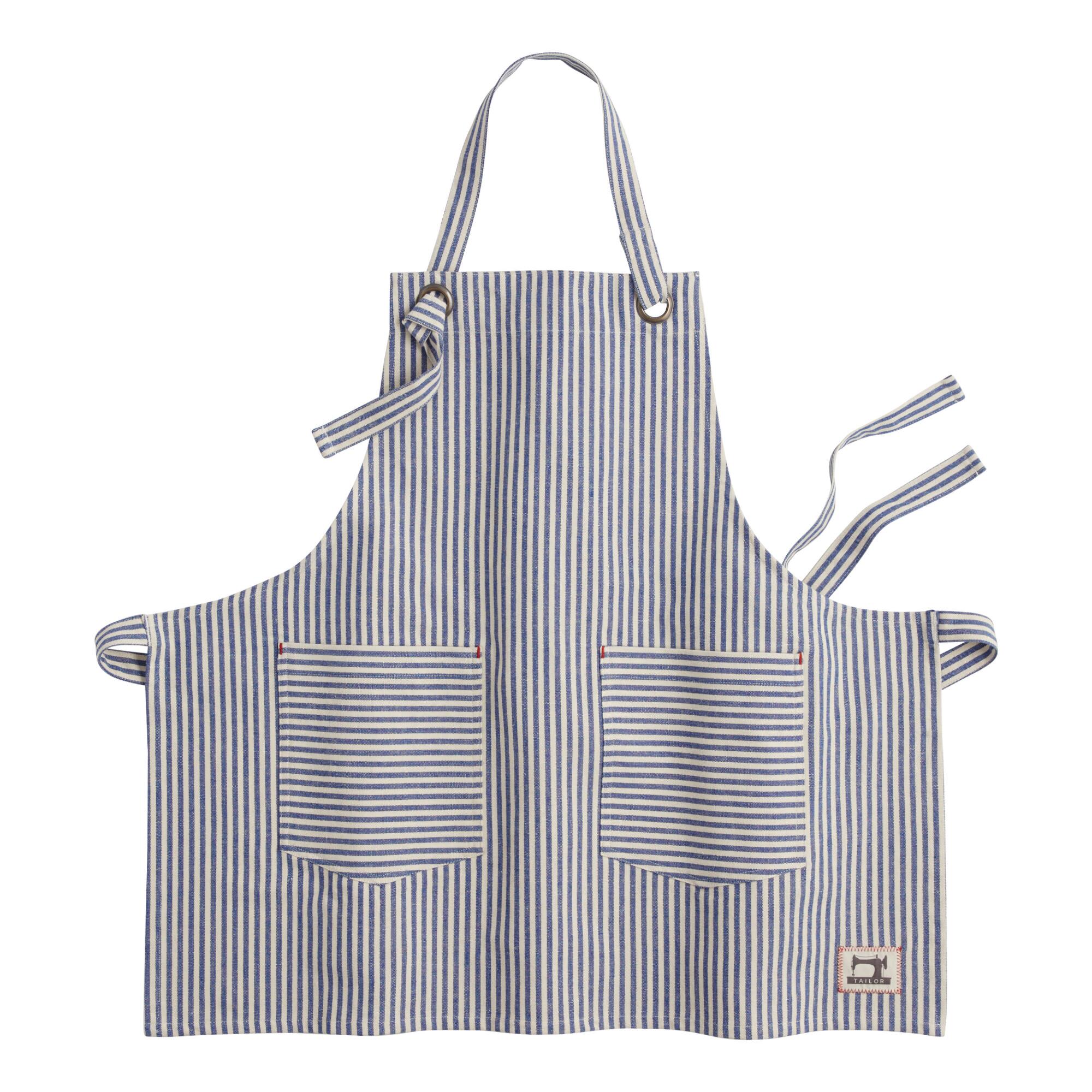 Blue and White Ticking Stripe Apron by World Market