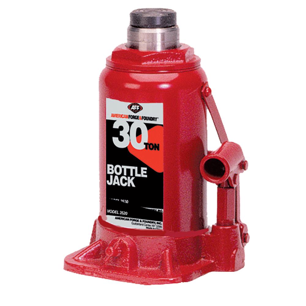 American Forge & Foundry 30 Ton Heavy Duty Manual Bottle Jack in Red | 3530