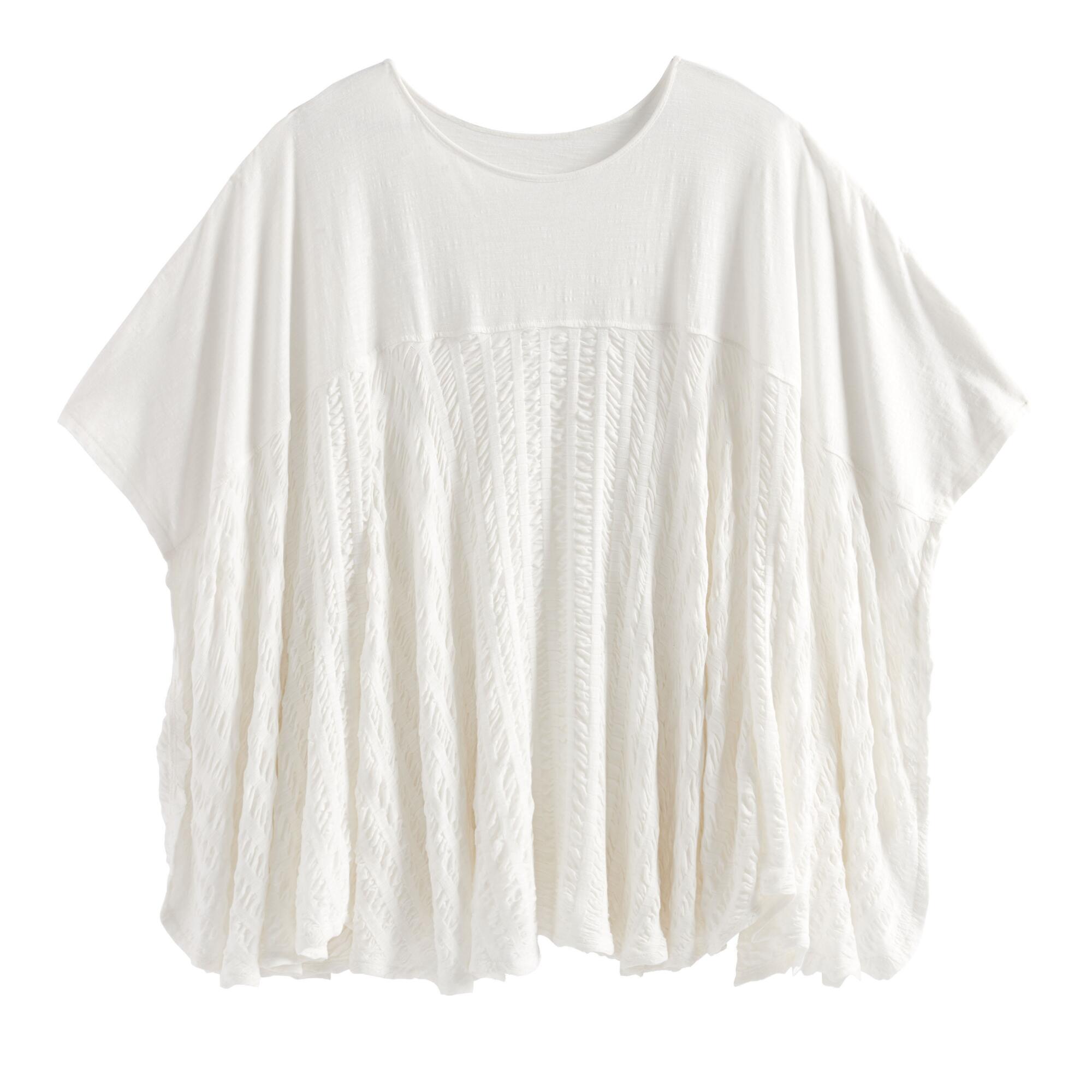 Ivory Textured Trapeze Lounge Top: White by World Market