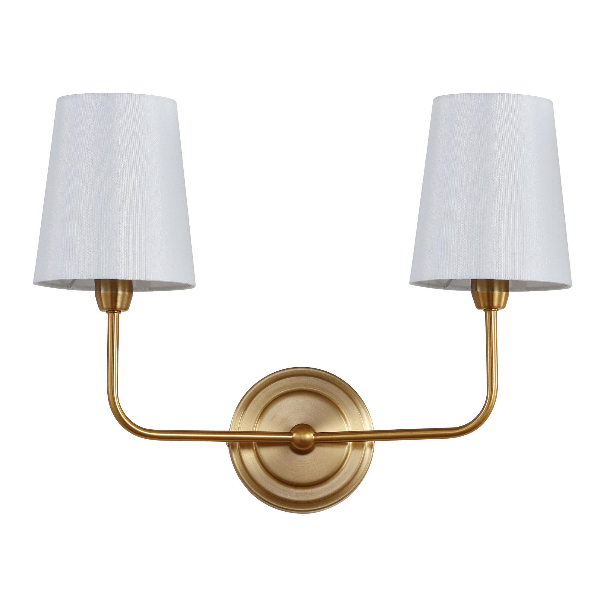 Warm Gold Two Arm Riley Wall Sconce by World Market