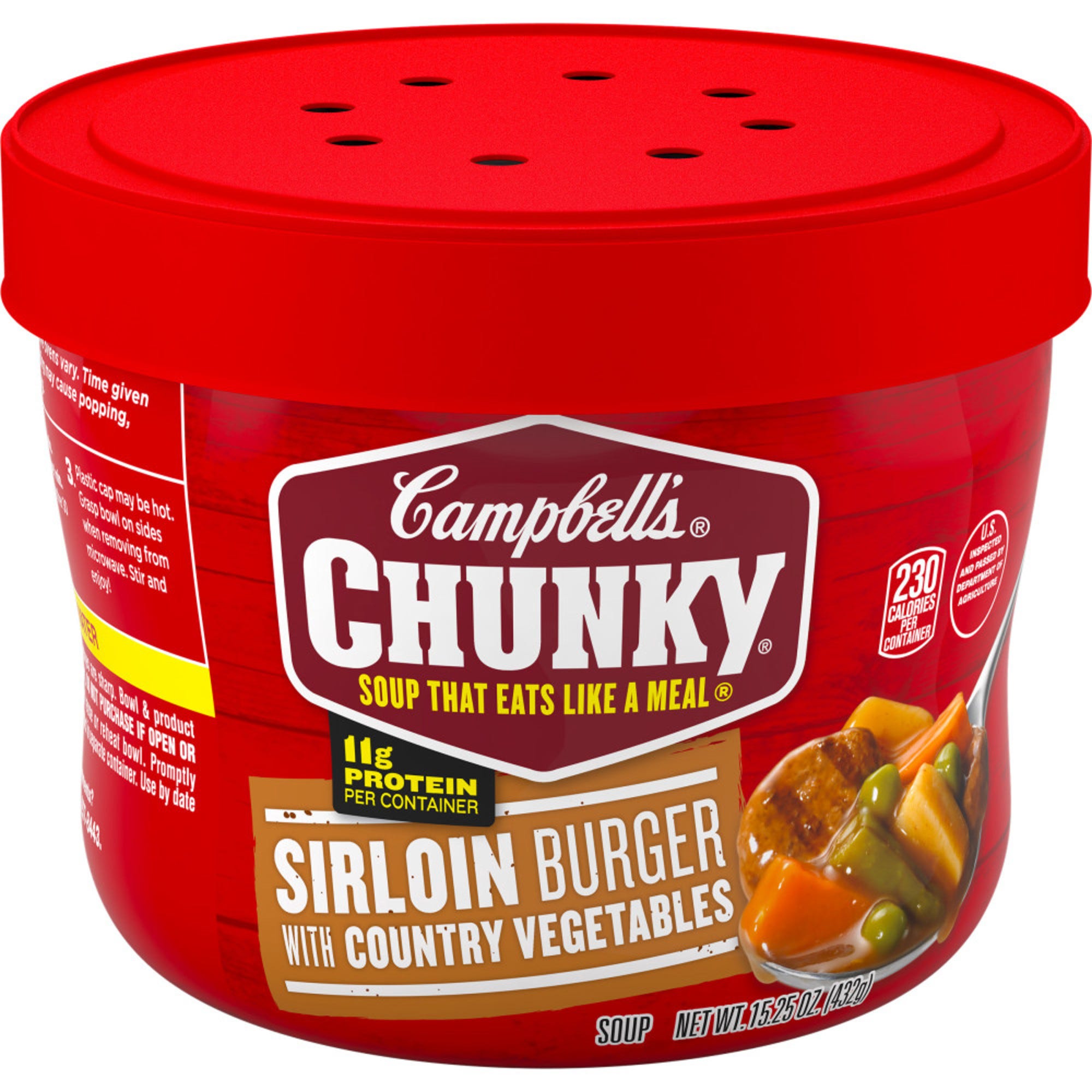 Campbells Chunky Soup, Sirloin Burger with Country Vegetables - 15.25 oz
