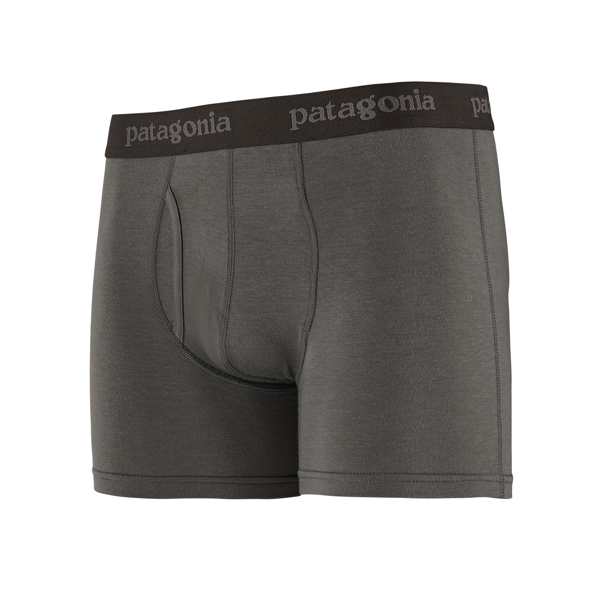 Patagonia Essential Boxer Briefs - From Wood-based TENCEL, Forge Grey / S / 3"