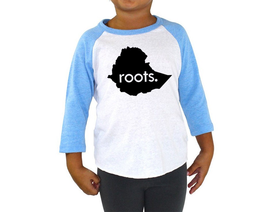 Ethiopia Roots Tri-Blend Raglan Baseball Shirt