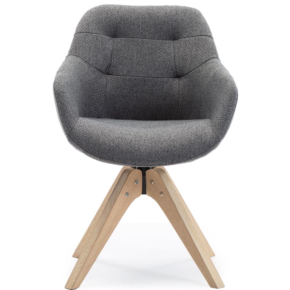 KINWELL Ac Milan Kinwell-indoor Casual Grey Blend Accent Chair in Gray | MLA000681-GREY