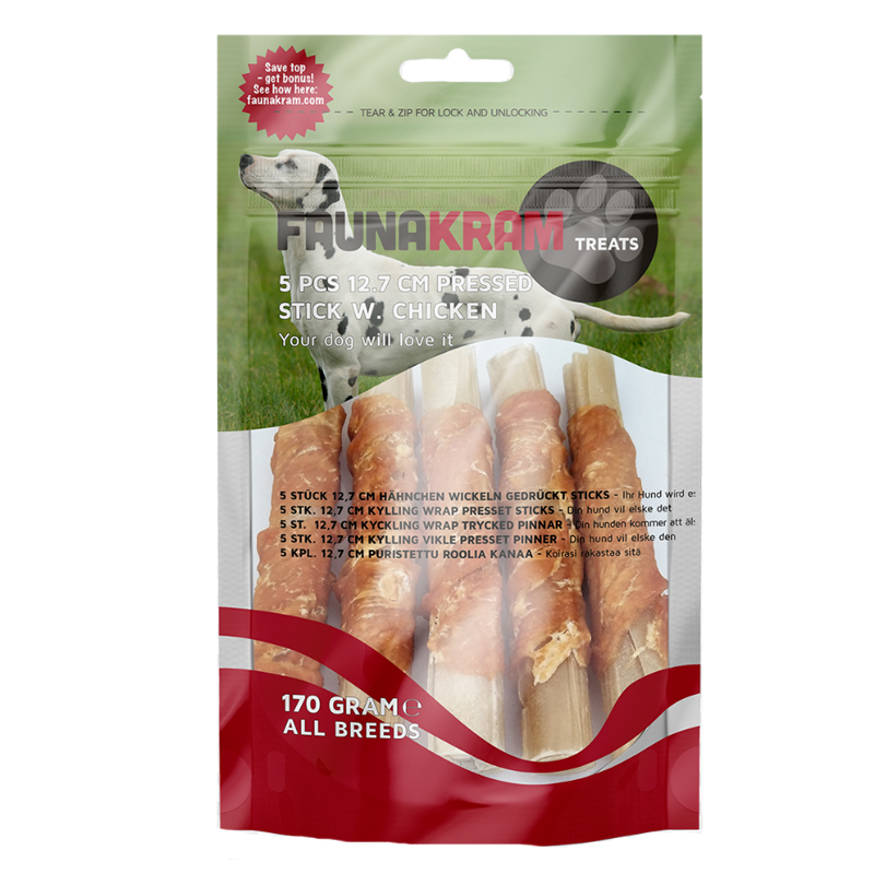 Hundgodis Pressed Chicken Sticks 5-pack - 57% rabatt