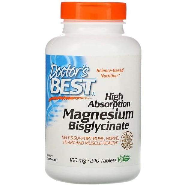 High Absorption Magnesium Bisglycinate, 100mg - 240 tablets