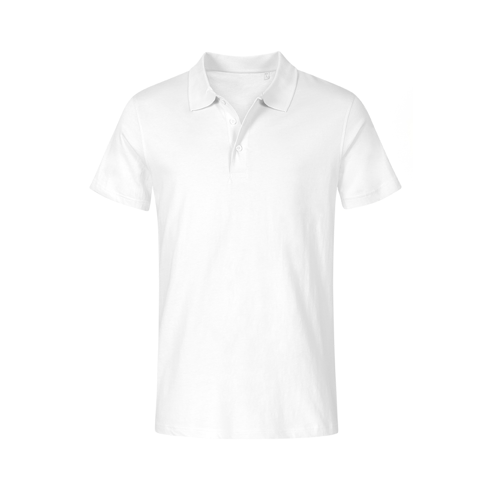 Jersey Poloshirt Plus Size Herren, Weiß, 4XL