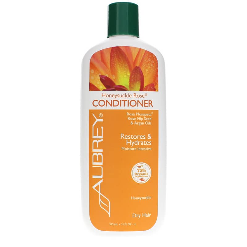 Aubrey Organics Honeysuckle Rose Conditioner for Dry Hair 11 Oz