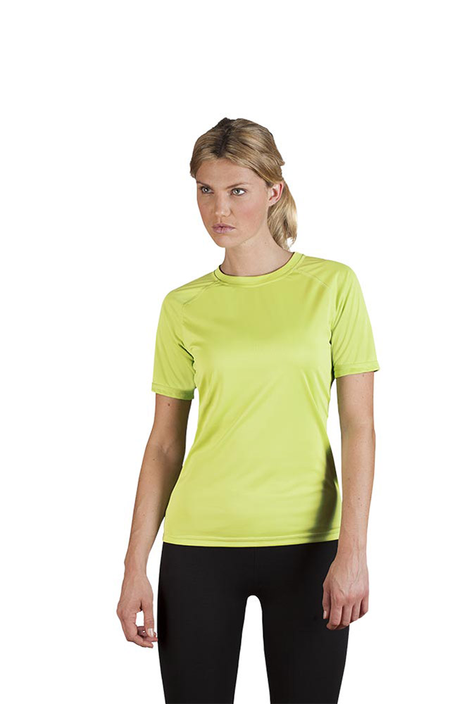 Sport T-Shirt Damen, Wilde Limette, XL