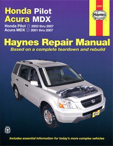 Haynes Reparationshandbok, Honda Pilot & Acura MDX, Universal