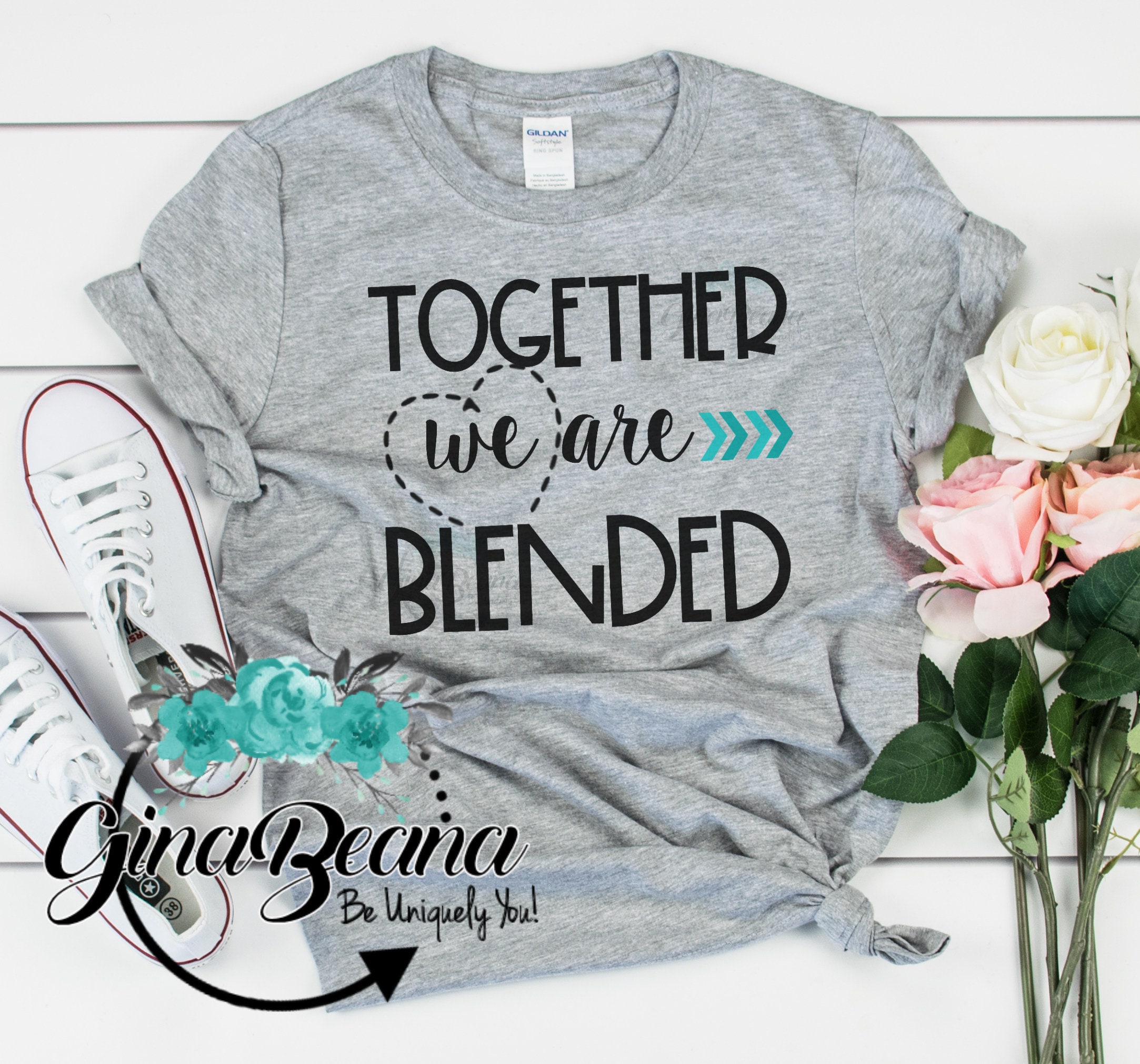Together We Are Blended, Foster Mom Child Gift, Adoption Shirt, Stepchildren Step Parent Gifts, Matching New Blended Family Shirts, Ginabeana
