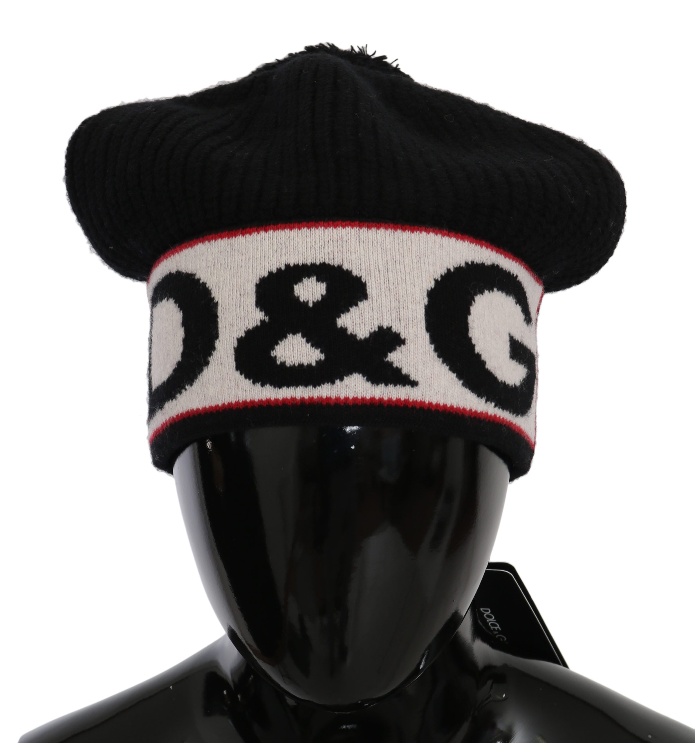 Dolce & Gabbana Men's Virgin Wool Knitted Beanie Hat Black 294208460067