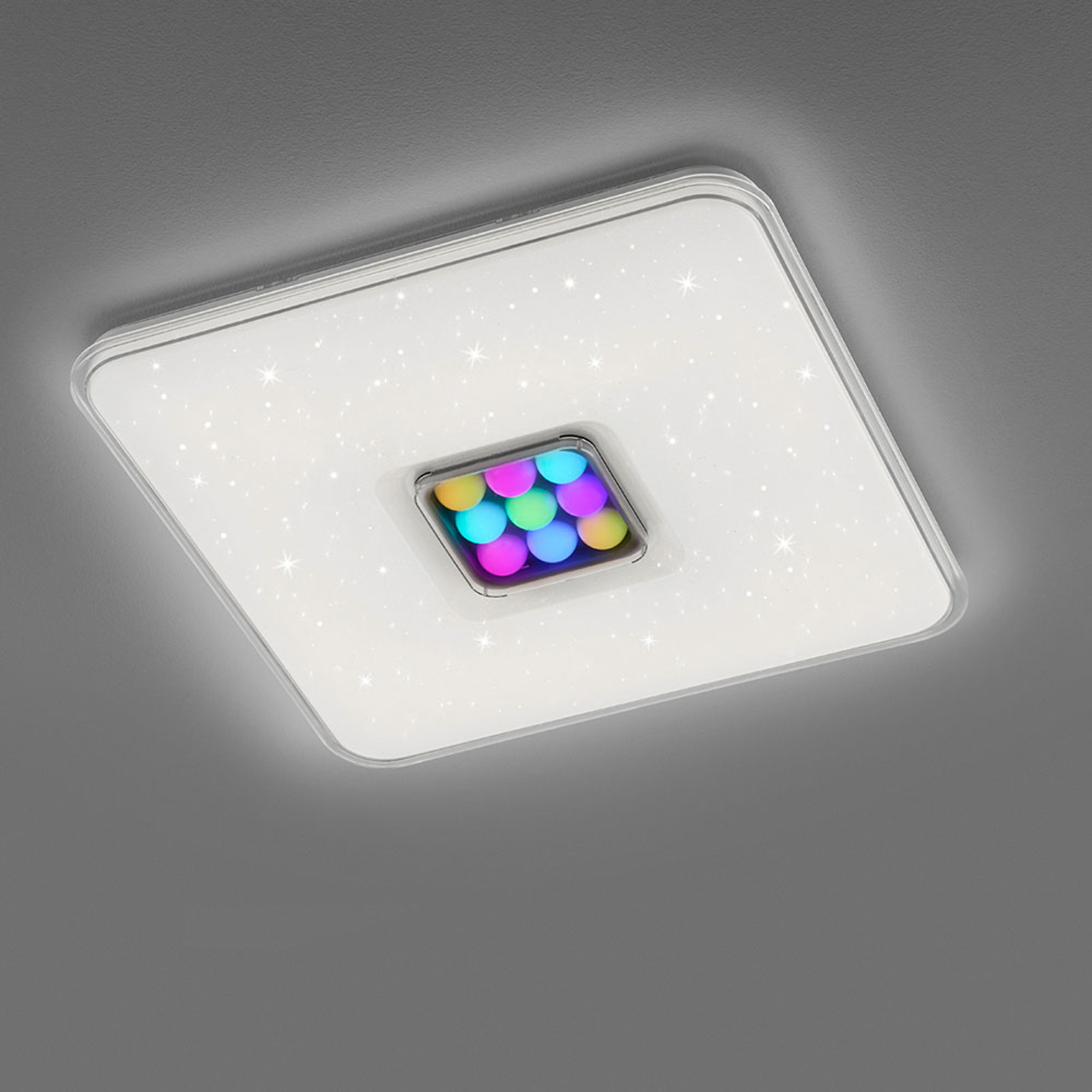 LED-kattovalaisin Ogasaki, RGBW, kaukosäädin, 52cm