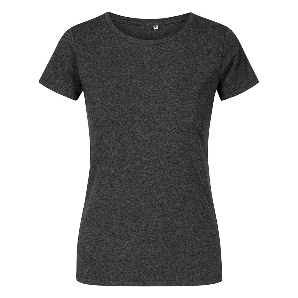 X.O Rundhals T-Shirt Plus Size Damen, Schwarz-Melange, XXL