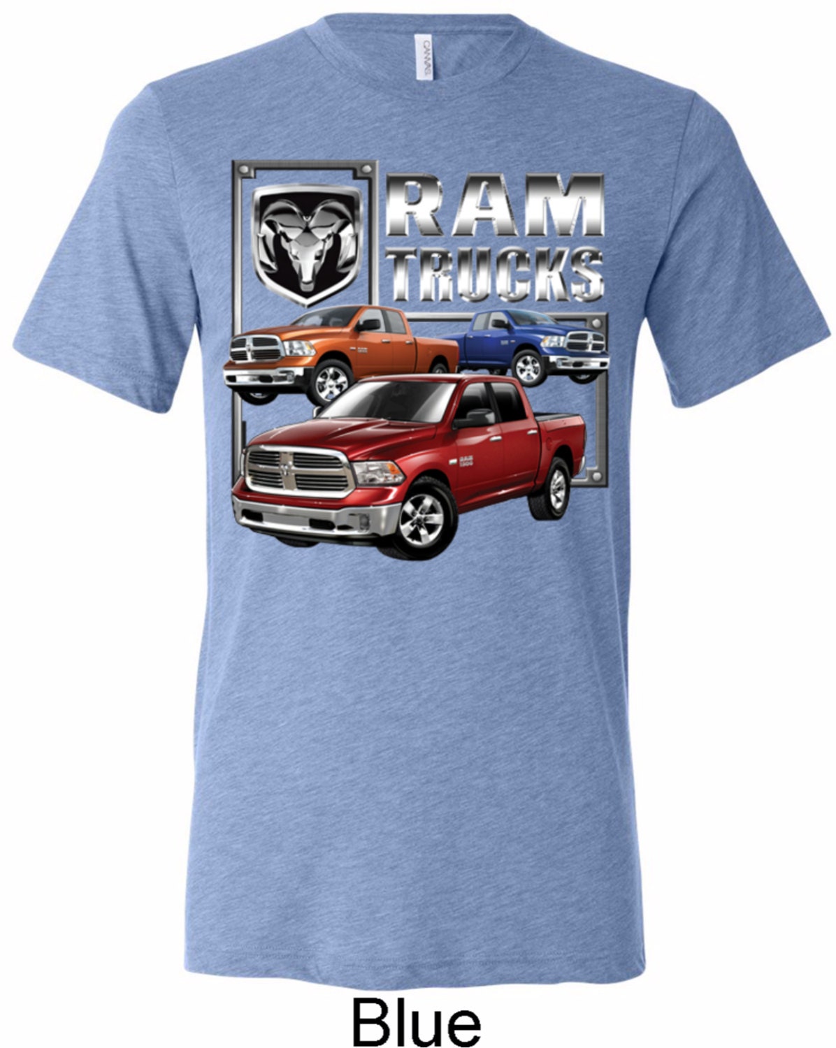 Dodge Ram Trucks Tri Blend Crewneck Tee T-Shirt 20422Hd1-C3413