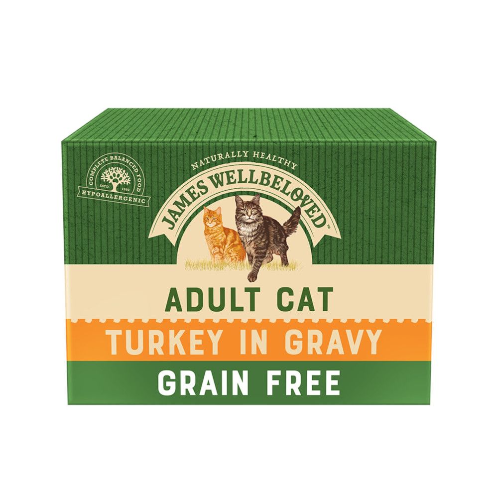 James Wellbeloved Adult Cat Pouches - Turkey - 12 x 85g